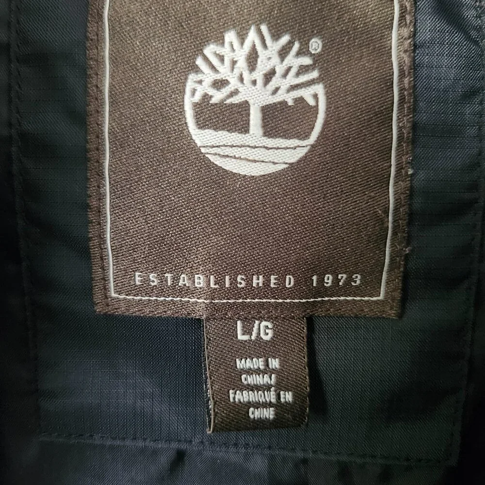 Timberland Men's Duck Down Puffer Vest Large Black - Picture 2 of 3